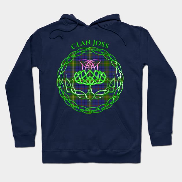 Joss Scottish Tartan Celtic Thistle Hoodie by CelticFlame